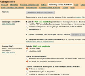 Configurar IMAP en Gmail